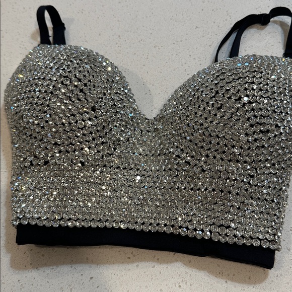 GUC-Sparkling Rhinestone Embellished
 Bra B/C - Picture 12 of 12